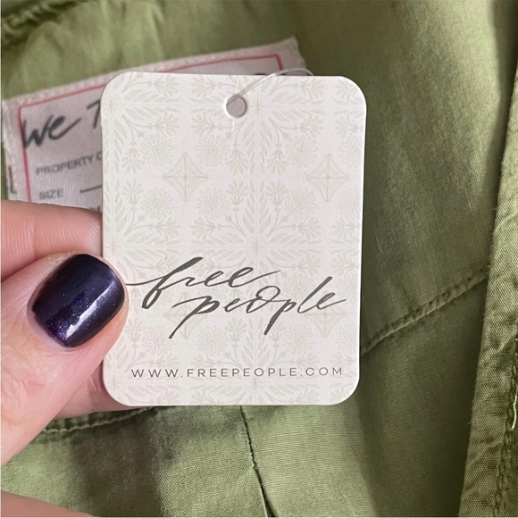 Free People We The Free Green Dusty River Gilet Vest Jacket XS Oversize Fit BNWT - Picture 9 of 9